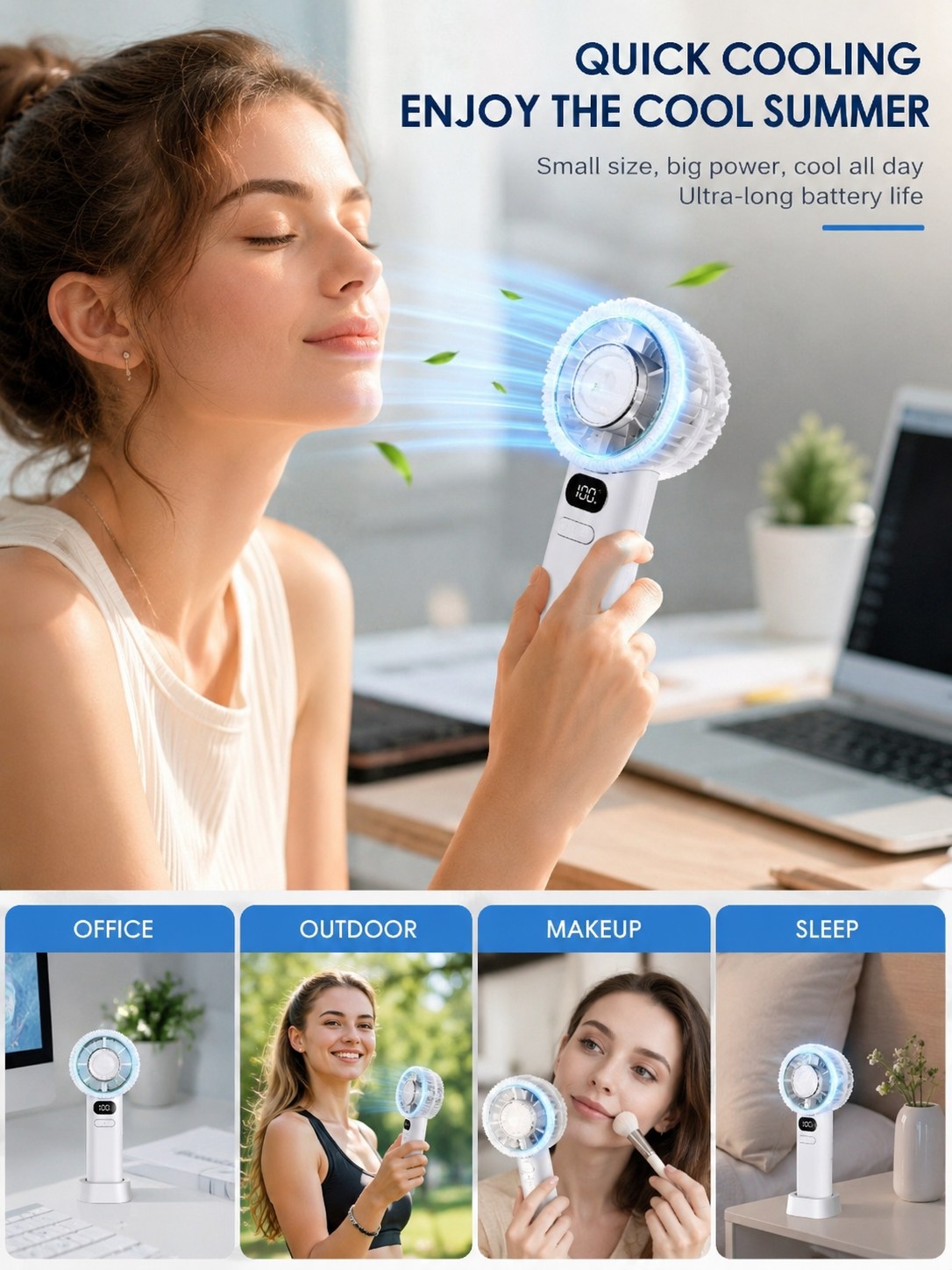 BreezeGo™ – Ventilatore Portatile Digitale