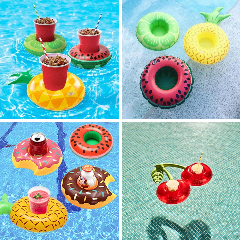 Porta Bevande Galleggiante da Piscina – Cup Holder Gonfiabile per Drink in Estate | Pool Party Accessorio Relax