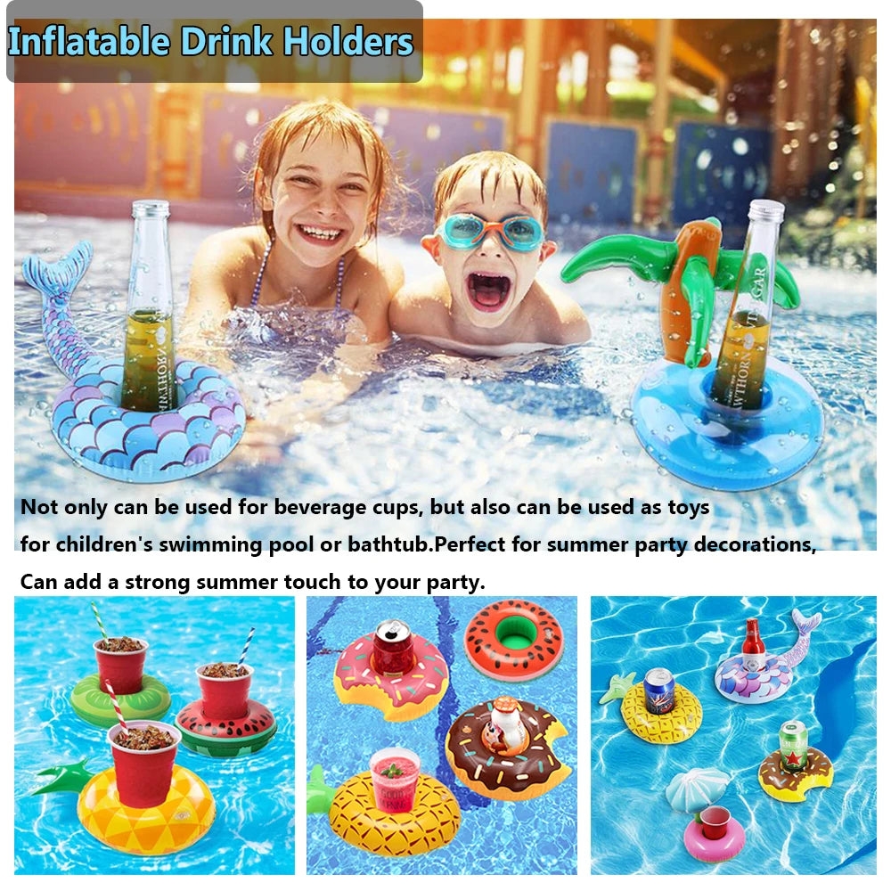 Porta Bevande Galleggiante da Piscina – Cup Holder Gonfiabile per Drink in Estate | Pool Party Accessorio Relax
