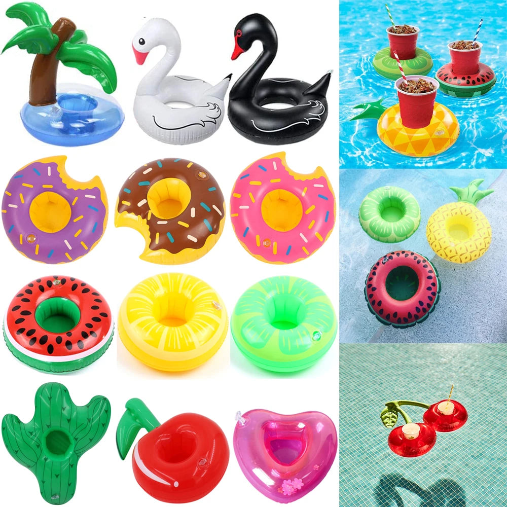 Porta Bevande Galleggiante da Piscina – Cup Holder Gonfiabile per Drink in Estate | Pool Party Accessorio Relax