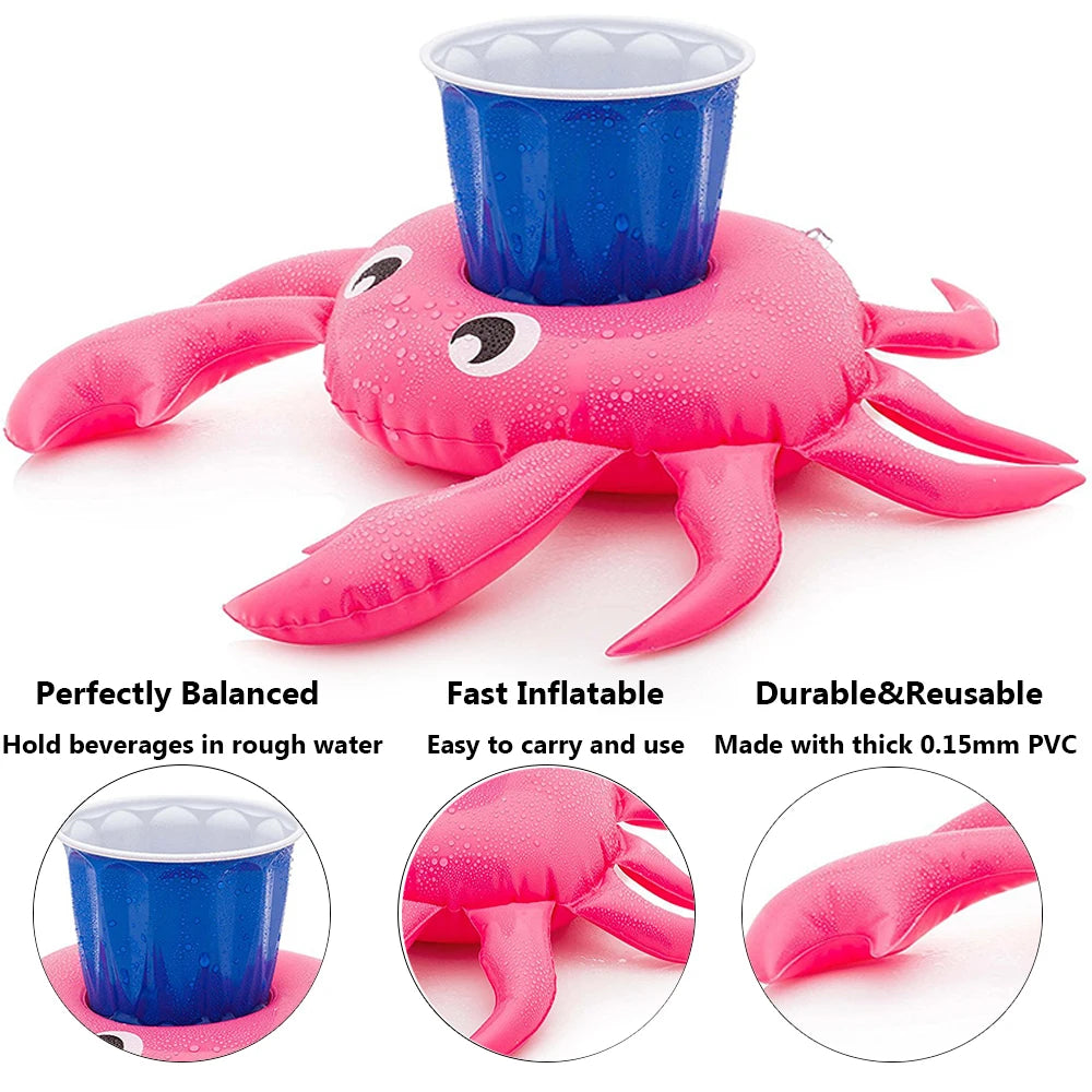 Porta Bevande Galleggiante da Piscina – Cup Holder Gonfiabile per Drink in Estate | Pool Party Accessorio Relax